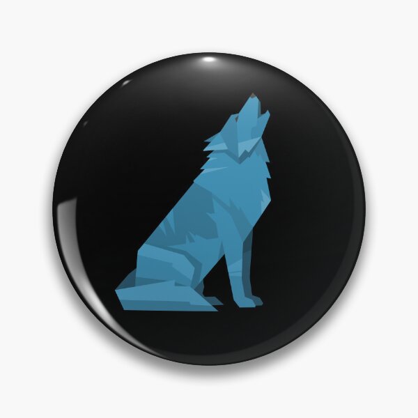 Item preview, Blue Low Poly Howling Wolf Geometric Art designed and sold by chaaval.
