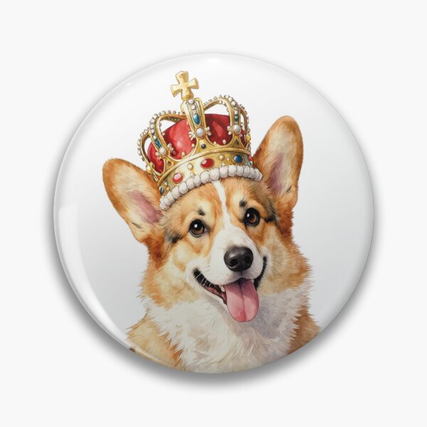 Item preview, Watercolor Cute Royal Corgi Dog With Crown designed and sold by WildArtIT.