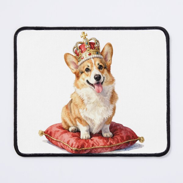 Item preview, Watercolor Cute Royal Corgi Dog With Crown designed and sold by WildArtIT.