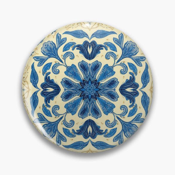 Item preview, Blue and gold floral harmony designed and sold by Sigtrix.