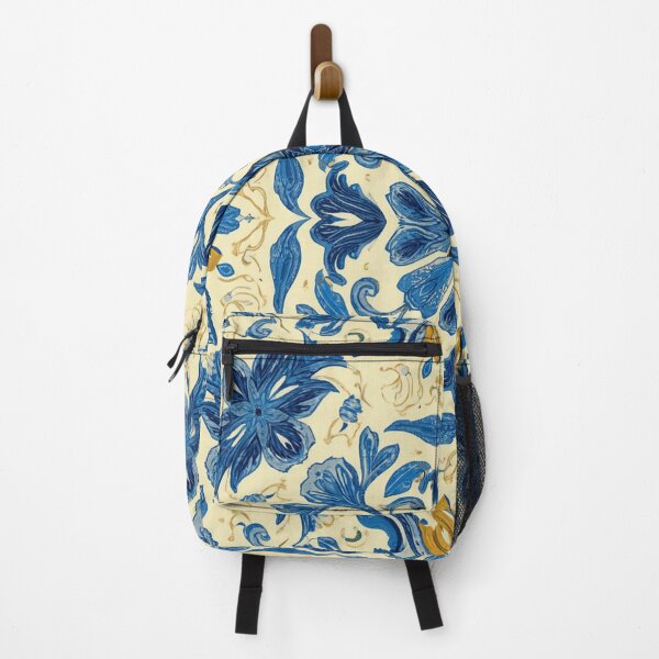 Item preview, Blue and gold floral harmony designed and sold by Sigtrix.