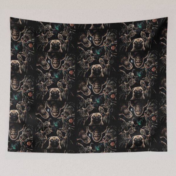 Item preview, Halloween Monster Pug Cryptid Creature Gathering designed and sold by d247.