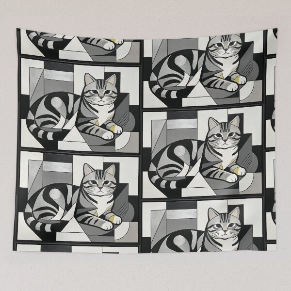 Item preview, cubist animal artwork designed and sold by forget45studio.