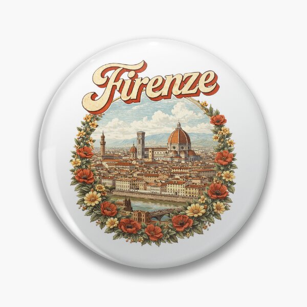Item preview, Florence: Vintage Firenze Italy Duomo Floral Frame designed and sold by Ericscorner128.
