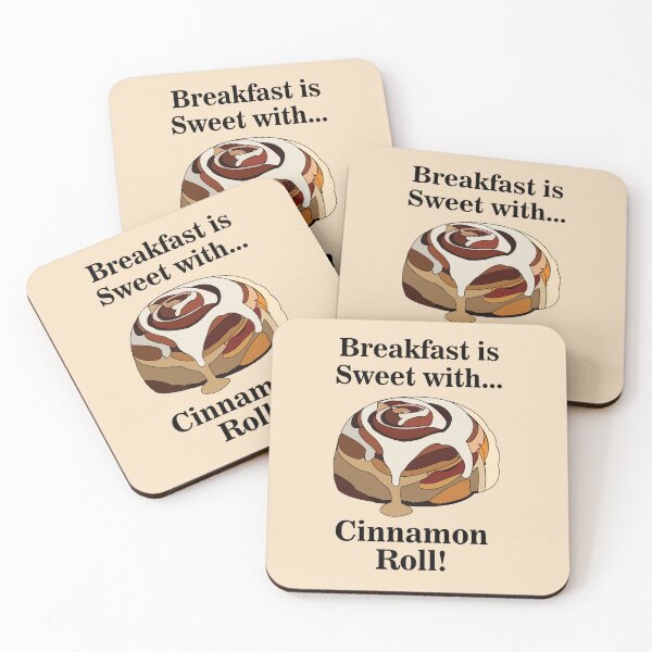 Item preview, Breakfast is Sweet With Cinnamon Roll Cute Pastel Aesthetic designed and sold by Nisha Prabhu.