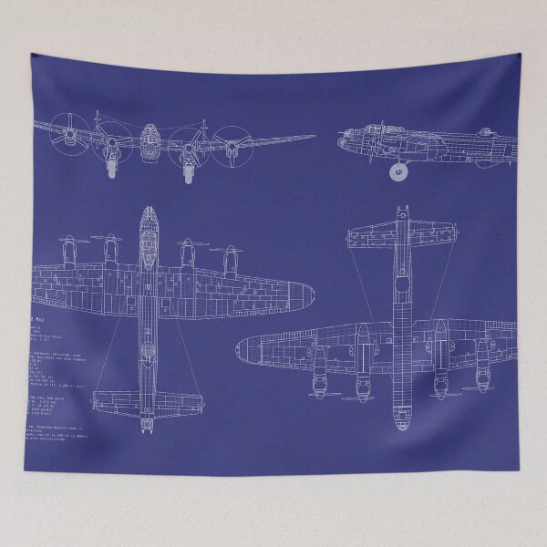 Artikelvorschau, Avro Lancaster Bomber Blueprint entworfen und verkauft von ArtPrints.