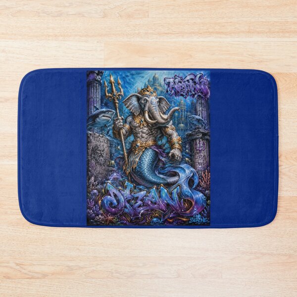 Item preview, Elephant Merman – Neptune’s Ocean Guardian | 90s Airbrush Fantasy designed and sold by Kilian  Luc.