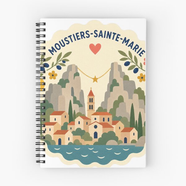Item preview, Moustiers-Sainte-Marie France Travel Souvenir Modern Folk Art designed and sold by VisualArtsOasis.