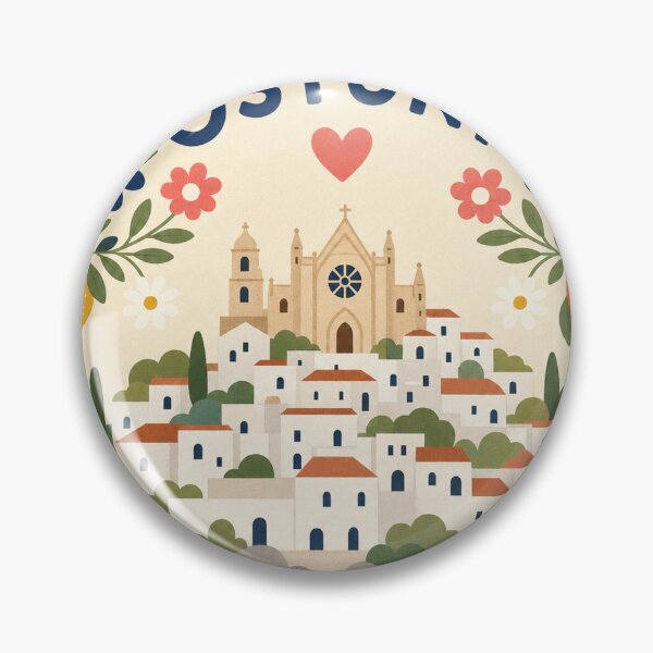 Item preview, Ostuni Italy Travel Souvenir Modern Folk Art designed and sold by VisualArtsOasis.