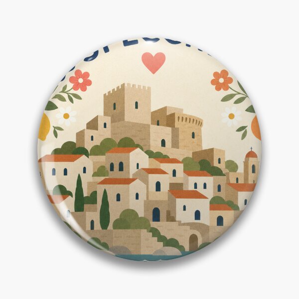 Item preview, Specchia Italy Travel Souvenir Modern Folk Art designed and sold by VisualArtsOasis.