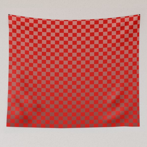 Item preview, Retro Gradient Grid – Modern Ombre Checkerboard Pattern | Red designed and sold by Frohyou.