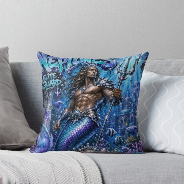 Item preview, Merman – Neptune’s Ocean Guardian | 90s Airbrush Fantasy designed and sold by Kilian  Luc.