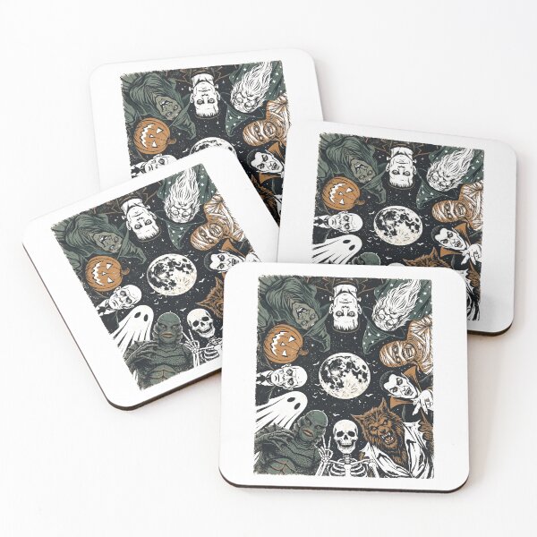 Item preview, Classic Halloween Monsters Full Moon Spooky Crew designed and sold by d247.