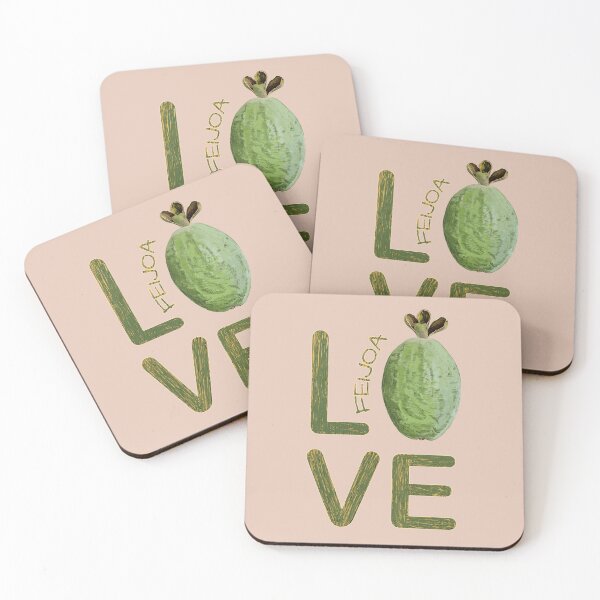 Item preview, Feijoa LOVE – Hand Drawn Botanical Fruit Typography designed and sold by AgnieshkaSiwek.
