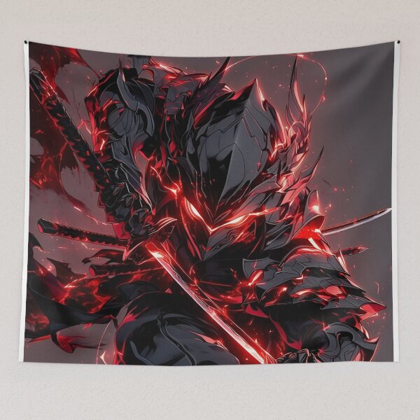 Item preview, Dark Crimson Shadow Knight – Epic Black Armor Warrior designed and sold by Dyan4.