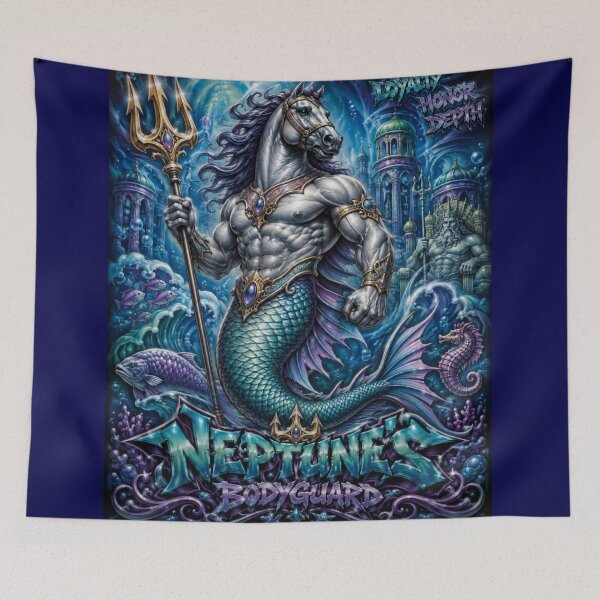 Item preview, Horse Merman – Neptune’s Ocean Guardian | 90s Airbrush Fantasy designed and sold by Kilian  Luc.