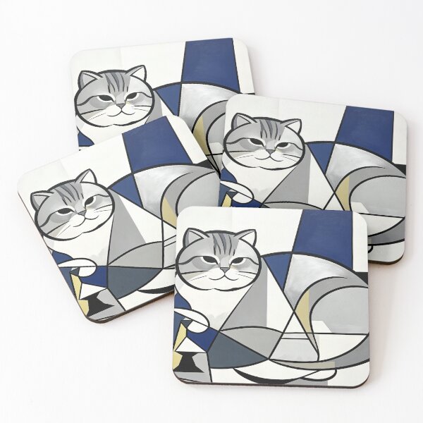 Item preview, cubist animal artwork designed and sold by forget45studio.
