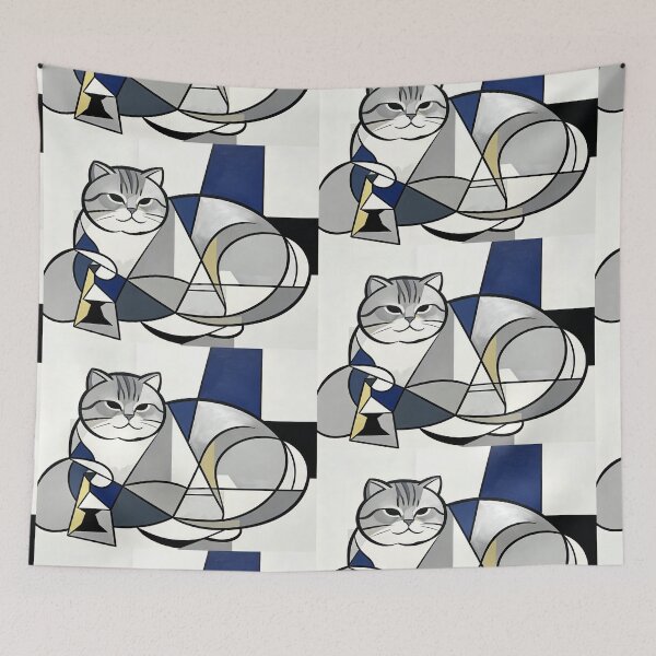Item preview, cubist animal artwork designed and sold by forget45studio.