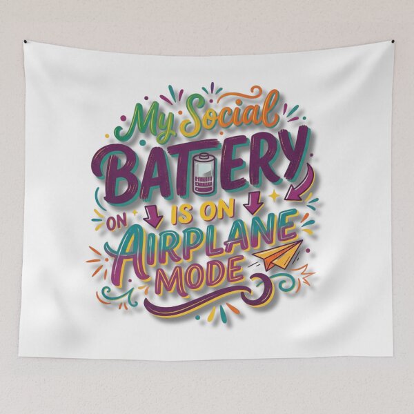Item preview, Copy of My social battery is on airplane mode. Dont disturb designed and sold by ManikRaja.