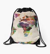 Mochila saco Mapa mundial Acuarela urbana
