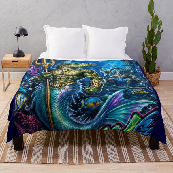 Item preview, Alligator Merman – Neptune’s Ocean Guardian | 90s Airbrush Fantasy designed and sold by Kilian Luc.