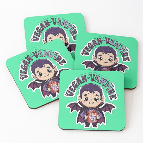Item preview, Vegan Vampire - Cute Chibi Dracula Drinking Juice Box Positive Vibes designed and sold by LUKOWEAR.