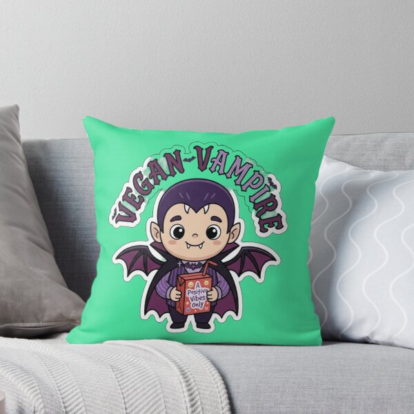 Item preview, Vegan Vampire - Cute Chibi Dracula Drinking Juice Box Positive Vibes designed and sold by LUKOWEAR.