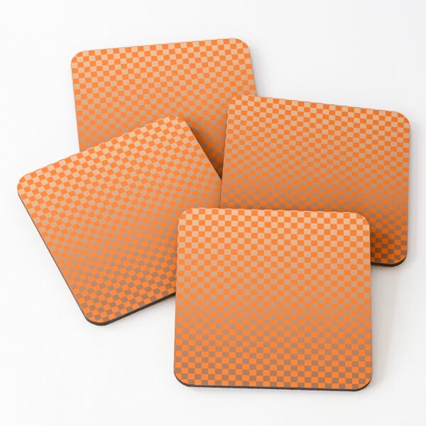 Item preview, Retro Gradient Grid – Modern Ombre Checkerboard Pattern | Orange designed and sold by Frohyou.