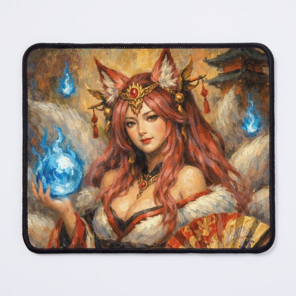 Item preview, Tamamo No Mae – The Nine-Tailed Fox Painting designed and sold by GalleryKauffeld.