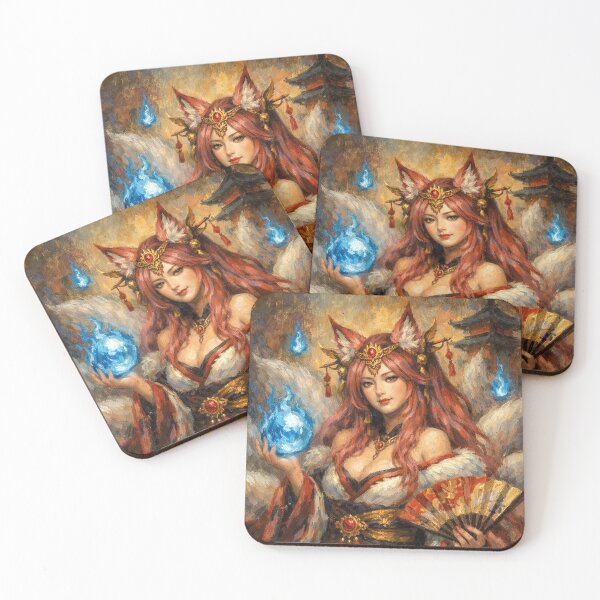 Item preview, Tamamo No Mae – The Nine-Tailed Fox Painting designed and sold by GalleryKauffeld.