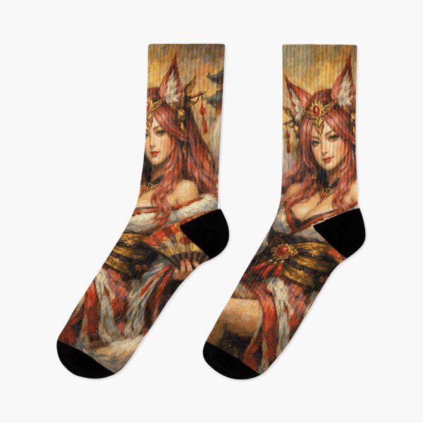 Item preview, Tamamo No Mae – The Nine-Tailed Fox Painting designed and sold by GalleryKauffeld.