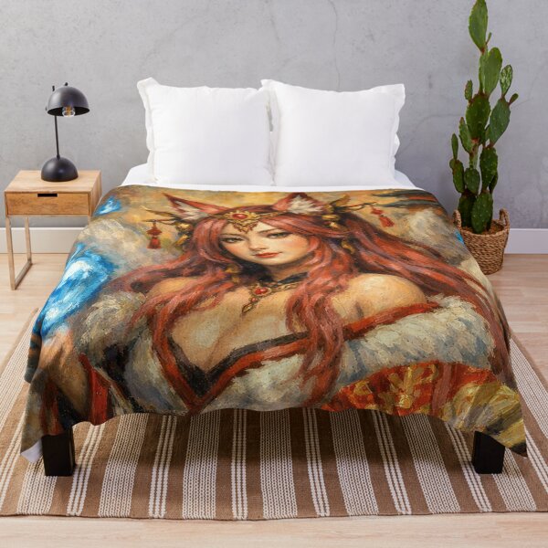 Item preview, Tamamo No Mae – The Nine-Tailed Fox Painting designed and sold by GalleryKauffeld.