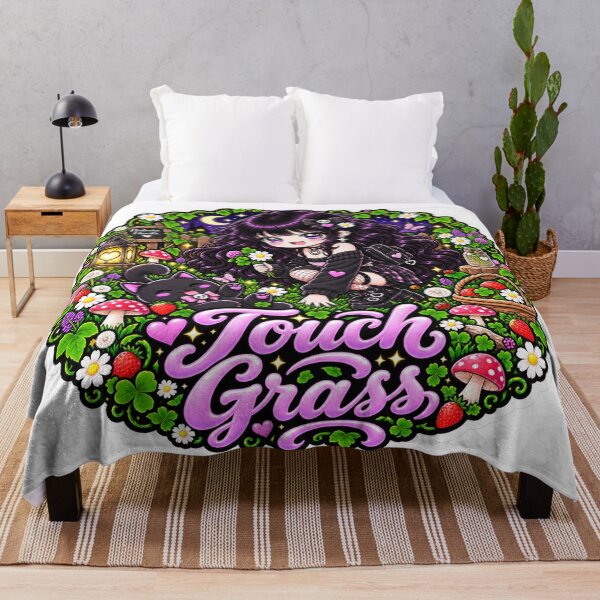 Item preview, Touch Grass Goth Girl Sticker designed and sold by AnnekeJordaan.