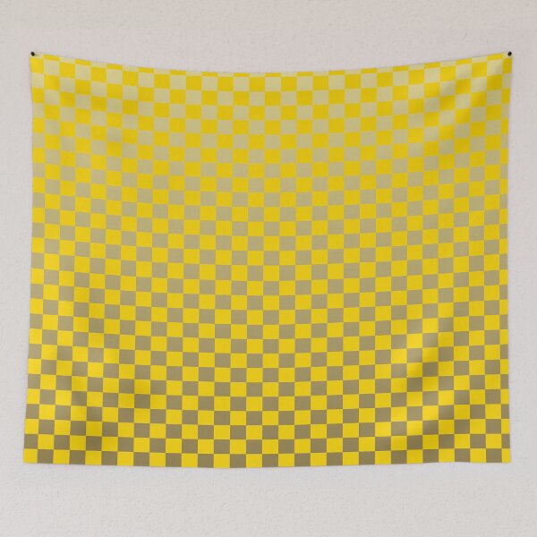 Item preview, Retro Gradient Grid – Modern Ombre Checkerboard Pattern | Yellow designed and sold by Frohyou.