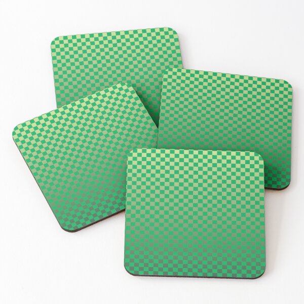 Item preview, Retro Gradient Grid – Modern Ombre Checkerboard Pattern | Green designed and sold by Frohyou.