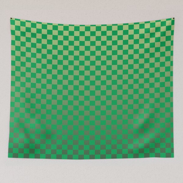 Item preview, Retro Gradient Grid – Modern Ombre Checkerboard Pattern | Green designed and sold by Frohyou.