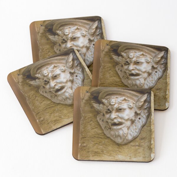 Item preview, Weathered Stone Gargoyle Sculpture Corbel Detail On Historic Building Façade Close-Up designed and sold by Nmallia.