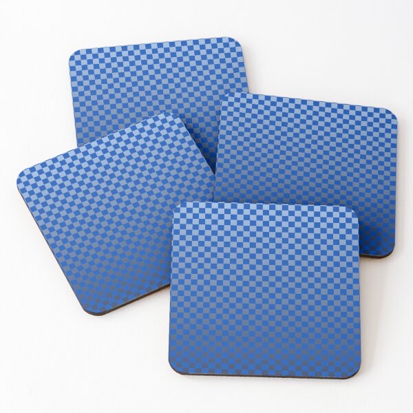 Item preview, Retro Gradient Grid – Modern Ombre Checkerboard Pattern | Blue designed and sold by Frohyou.