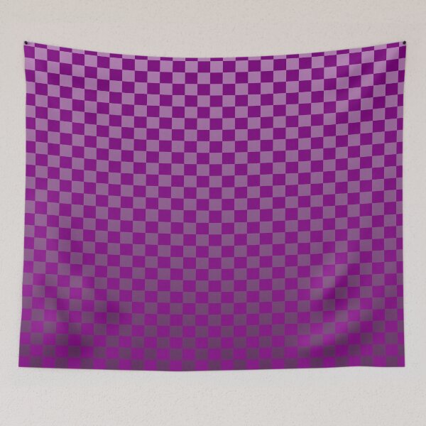 Item preview, Retro Gradient Grid – Modern Ombre Checkerboard Pattern | Purple designed and sold by Frohyou.