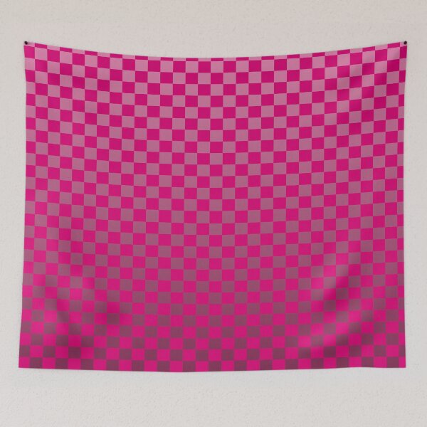 Item preview, Retro Gradient Grid – Modern Ombre Checkerboard Pattern | Pink designed and sold by Frohyou.