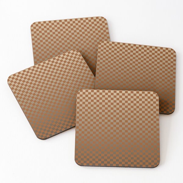 Item preview, Retro Gradient Grid – Modern Ombre Checkerboard Pattern | Brown designed and sold by Frohyou.
