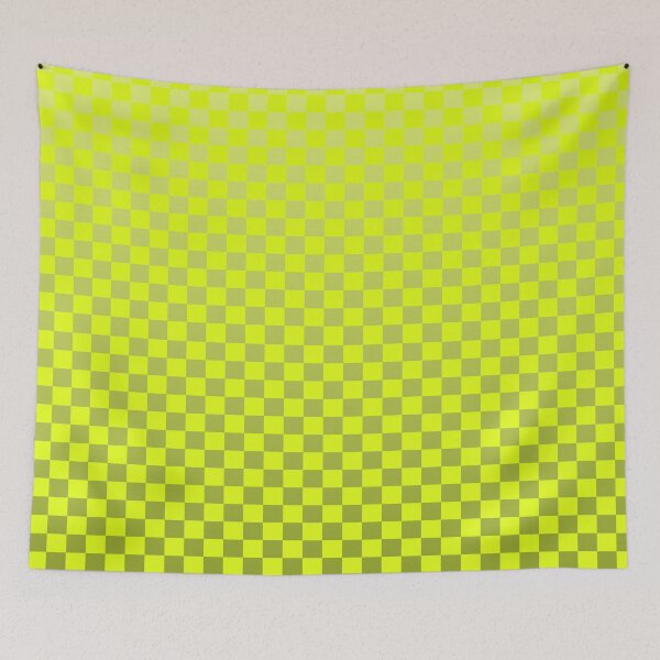 Item preview, Retro Gradient Grid – Modern Ombre Checkerboard Pattern | Chartreuse designed and sold by Frohyou.