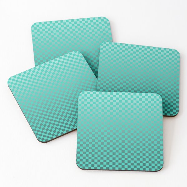 Item preview, Retro Gradient Grid – Modern Ombre Checkerboard Pattern | Teal designed and sold by Frohyou.