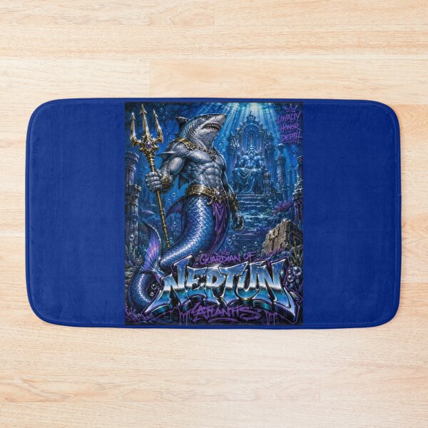 Item preview, Shark Merman – Neptune’s Ocean Guardian | 90s Airbrush Fantasy designed and sold by Kilian  Luc.