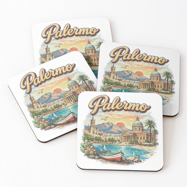 Item preview, Sicily: Vintage Palermo Sicily Coast Sunset Scene designed and sold by Ericscorner128.
