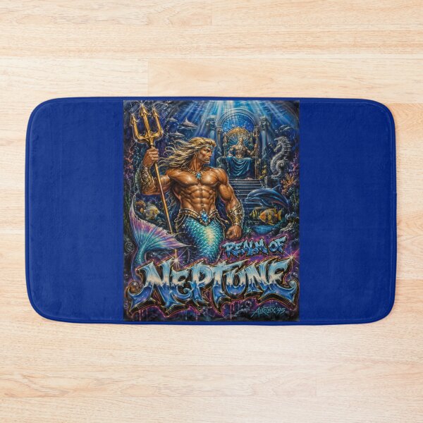 Item preview, Merman – Neptune’s Ocean Guardian | 90s Airbrush Fantasy designed and sold by Kilian  Luc.