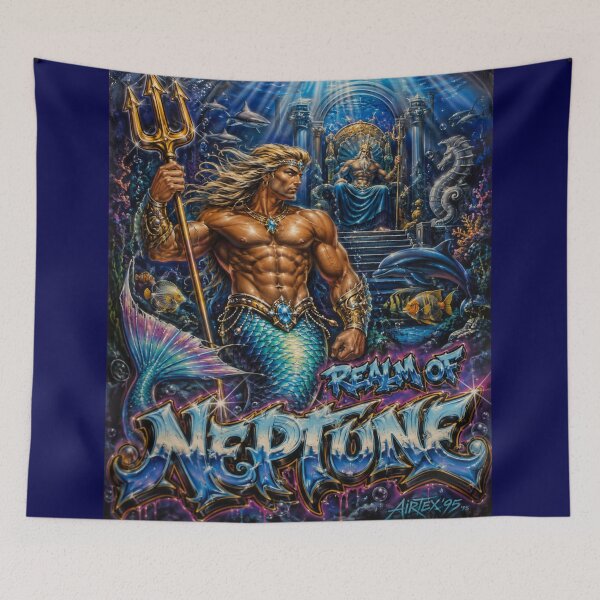 Item preview, Merman – Neptune’s Ocean Guardian | 90s Airbrush Fantasy designed and sold by Kilian  Luc.