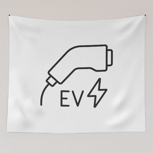 Item preview, Electric Vehicle Charging Plug Line Icon designed and sold by VectorForge Studio.