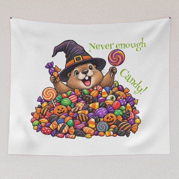 Item preview, Never Enough Candy – Funny Halloween Candy Lover Design designed and sold by Buli89.
