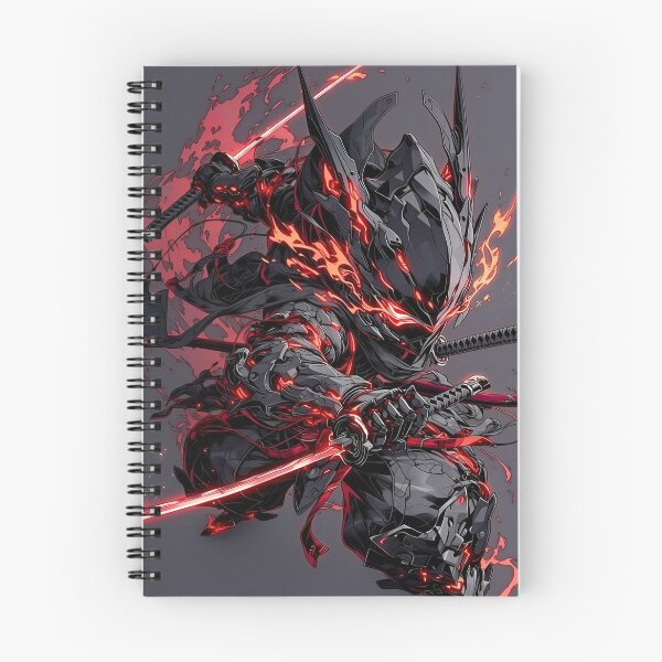 Item preview, Dark Cyber Samurai Warrior – Red Neon Katana Anime Armor designed and sold by Dyan4.